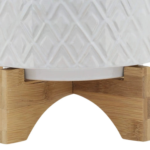 8' DIAMOND PLANTER W/ STAND, WHITE Default -DTYStore