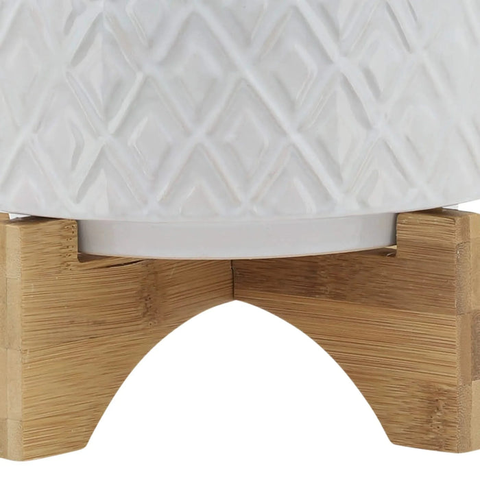 8' DIAMOND PLANTER W/ STAND, WHITE Default -DTYStore