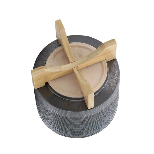 8' DOTTED PLANTER W/ WOOD STAND, GREEN Default -DTYStore