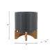8' PLANTER W/ WOOD STAND, MATTE GRAY Default -DTYStore