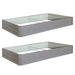 8 x 4 x 1 ft (2 pack) Metal Garden Bed,Outdoor Planter Box Metal Patio Kit Planting Bed for Vegetables Flowers Herb,Grey Default -DTYStore