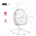 Egg Chair with Stand Indoor Outdoor Swing Chair Patio Wicker Hanging Egg Chair Hanging Basket Chair Hammock Chair with Stand for Bedroom Living Room Balcony - DTYStore