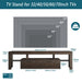 FashionTVstandTVcabinet,EntertainmentCenter,TVstationTV console,media console,with LEDlight belt,light belt remote control,toughenedglassshelf,metal handle,Canbeplaced in the living room,bedroom,brown - DTYStore