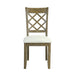 Karsen Beige Linen & Rustic Oak Finish Side Chair (Set of 2) - DTYStore
