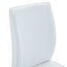 Luxury Simple Arch Chair - Set of 6 White PU Material High Resilience Dining Chair with Arched Metal Gold Leg. - DTYStore