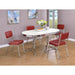 Red and Chrome Upholstered Side Chairs (Set of 2) - DTYStore