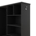Multi-functional Hall Tree with Storage Shelves Drawers and Cabinet, Elegant Hallway Shoe Cabinet with Bench, Modern Coat Rack with Hooks for Hallway Entryways, Black - DTYStore