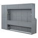 Full Size Murphy Bed Wall Bed with Closet and Drawers,Gray - DTYStore