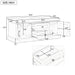 Storage Bench with 2 Drawers and 2 Cabinets, Shoe Bench with Removable Cushion for Living Room, Entryway - DTYStore