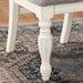 Belleza Antique White Solid Wood Upholstered Dining Chairs, Set of 2 - DTYStore