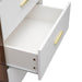 Modern Sideboard MDF Buffet Cabinet with Marble Sticker Tabletop and Glass Doors - DTYStore