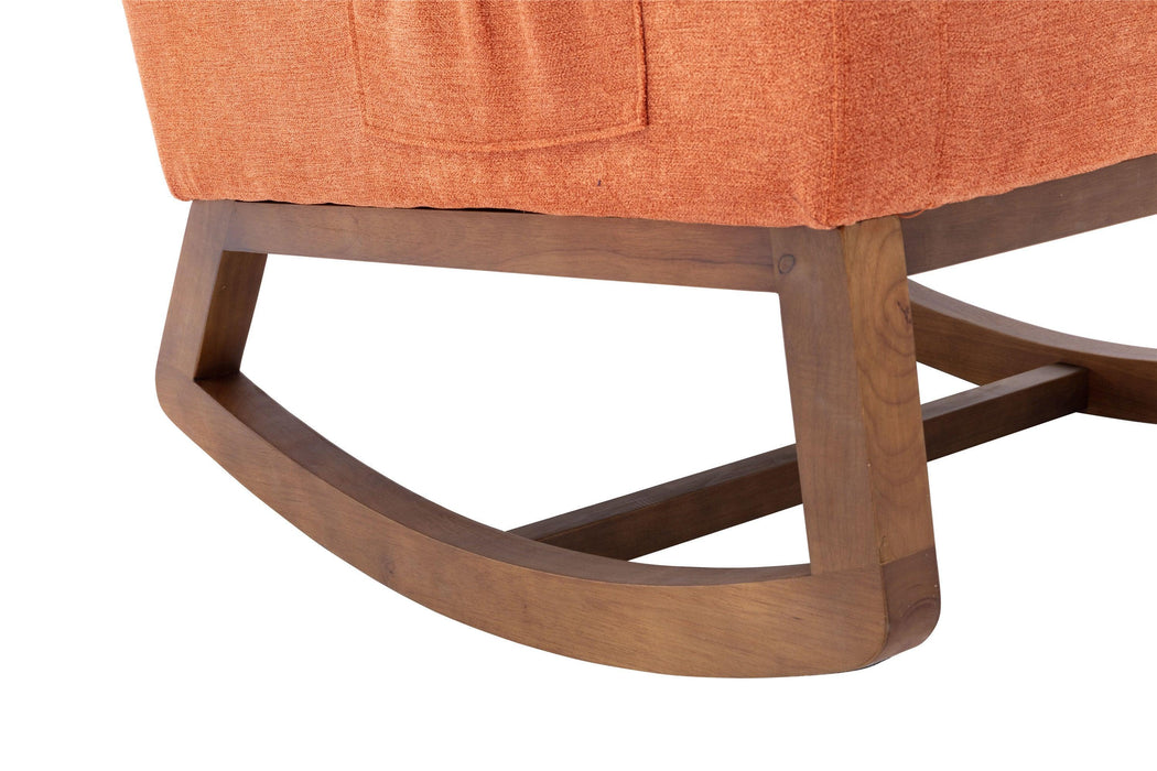living room Comfortable rocking chair living room chair Orange - DTYStore
