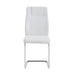 Modern Dining Chairs with Faux Leather Padded Seat Dining Living Room Chairs Upholstered Chair with Metal Legs Design for Kitchen, Living, Bedroom, Dining Room Side Chairs Set of 6 (White+PU )C-001 - DTYStore