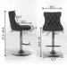 Swivel Velvet Barstools Adjusatble Seat Height from 25-33 Inch, Chrome base Bar Stools with Backs Comfortable Tufted for Home Pub and Kitchen Island, Wine Red,Burgundy,Set of 2,1712WR - DTYStore