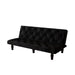 Sofa-to-Bed Evolution: 66" Black Velvet Sofa Bed Transforms Seamlessly, Ideal for Family Living Rooms, Apartments, and Bedrooms - DTYStore