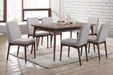 Mid-Century Style Dining Chairs 2pcs Set Solid wood Fabric Upholstered Cushion Chair - DTYStore