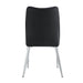 6 black dining chairs. Modern chairs from the Middle Ages. Made of PU material cushion and silver metal legs. Suitable for restaurants and living rooms - DTYStore