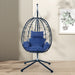 Egg Chair with Stand Indoor Outdoor Swing Chair Patio Wicker Hanging Egg Chair Hanging Basket Chair Hammock Chair with Stand for Bedroom Living Room Balcony - DTYStore