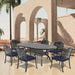(Cushions In Random Colors)7-Piece Set Of Cast Aluminum Patio Furniture With Cushions - DTYStore