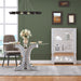 52'' Round Glass Pedestal Dining Table with Tempered Glass Top - DTYStore