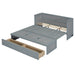 Queen Size Murphy Bed with USB Port and a Large Drawer, Gray - DTYStore