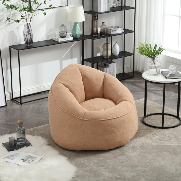 Bedding Bean Bag Sofa Chair High Pressure Foam Bean Bag Chair Adult Material with Padded Foam Padding Compressed Bean Bag With Footrest - DTYStore