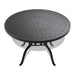 5-Piece All-Weather Cast Aluminum Dining Set, Include 4 Swivel Chairs and 47.24' Round Table With Black Frame - DTYStore