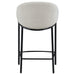 Beige and Glossy Black Sloped Arm Counter Height Stools (Set of 2) - DTYStore