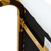 Luxury Simple Arch Chair - Set of 4 White PU Material High Resilience Dining Chair with Arched Metal Gold Leg. - DTYStore