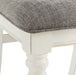 Belleza Antique White Solid Wood Upholstered Dining Chairs, Set of 2 - DTYStore