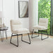 Milos Contemporary Upholstered Dining Chairs, Set of 2, Vanilla White - DTYStore