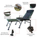 Camping Lounge Chair with Detachable Footrest, Portable Folding Reclining Camping Chair with Adjustable backrest for Indoor and Outdoor Camping Beach Hiking Fishing, Green+black - DTYStore