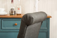 Habit Solid Wood Tufted Parsons Dining Chair, Set of 2, Charcoal - DTYStore