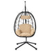 Egg Chair with Stand Indoor Outdoor Swing Chair Patio Wicker Hanging Egg Chair Hanging Basket Chair Hammock Chair with Stand for Bedroom Living Room Balcony - DTYStore