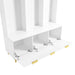 Modern Large Storage Hall Tree with Bench, Multi-functional Storage Bench with High Gloss Fluted Doors, Luxurious Coat Rack with 6 Gold Hooks and Legs for Entryway, Living Room, White - DTYStore