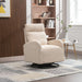 Upholstered Swivel Glider.Rocking Chair for Nursery in Beige.Modern Style One Left Bag - DTYStore