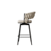 360°Swivel Bar Chairs set of 2, equipped with soft cushioned backrest counter stool, metal leg modern luxury kitchen chair, suitable for family dining, kitchen island - DTYStore