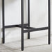 Bar Table Set with 2 Bar stools PU Soft seat with backrest, Grey, 23.62'' W x 23.62'' D x 35.43'' H - DTYStore