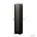 Black side cabinet with aluminum strip lamp,With large storage space - DTYStore