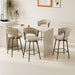 360°Swivel Bar Chairs set of 2, equipped with soft cushioned backrest counter stool, metal leg modern luxury kitchen chair, suitable for family dining, kitchen island - DTYStore