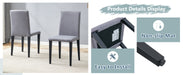 Four Light Gray Linen-Cotton dining chairs, simple and versatile, comfortable and accompanied. Exquisite and versatile dining chairs unlock a comfortable new experience.(Set of 4) - DTYStore