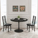 Metal Dining Chairs Set of 2, Steel Legs and PU Leather Seats, High Back Armless Dining Chairs, for Kitchen, Living Room, Black
