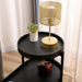 2-Tier Black Side Table with Storage Sofa Table for Living Room Metal Frame & Wooden Desk End Table - DTYStore