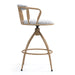 26'' Swivel Counter Height Bar Stool, Set of 2- Fabric Seat with water Transfer Printed Metal Frame, Modern Industrial Design Bar Chairs for Kitchen Island, Dining Room, Home Bar, Counter Seat (BEIGE) - DTYStore