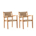 Mauricio Honey Wood Dining Chair - Set of 2 - DTYStore