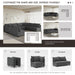 116*86'' Modular Sectional Sofa,Reversible U Shaped Chenille Couch Set,Free Combination,Minimalist Style Indoor Furniture,Oversized 8 Seat Convertible Sofa for Living Room,Apartment,2 Colors - DTYStore