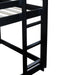 Twin over Twin Rubber Wood Floor Bunk Bed, with ladder,Guardrails,House-Shaped-Bunk Bed, Black - DTYStore