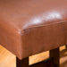 Set of 2, 26.75' Backless Leather Counter Height Barstool, Brown - DTYStore