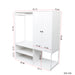 Wardrobe Closet, White Cabinet with Shelves, High wardrobe with 2 doors, some storage shelves,Large Clothing Storage with Hanging Rod for Bedroom, Living/Laundry Room - DTYStore