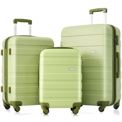 Durable ABS Hardshell Luggage Set with Spinner Wheels and TSA Lock, Lightweight